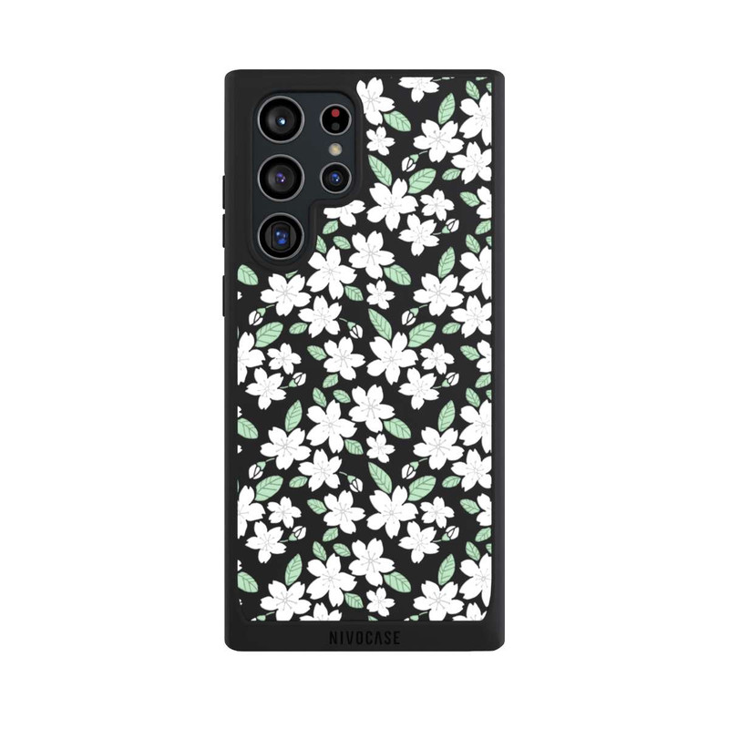 Galaxy S22 Ultra NIVOpure Weisse Blüten ohne Hintergrund