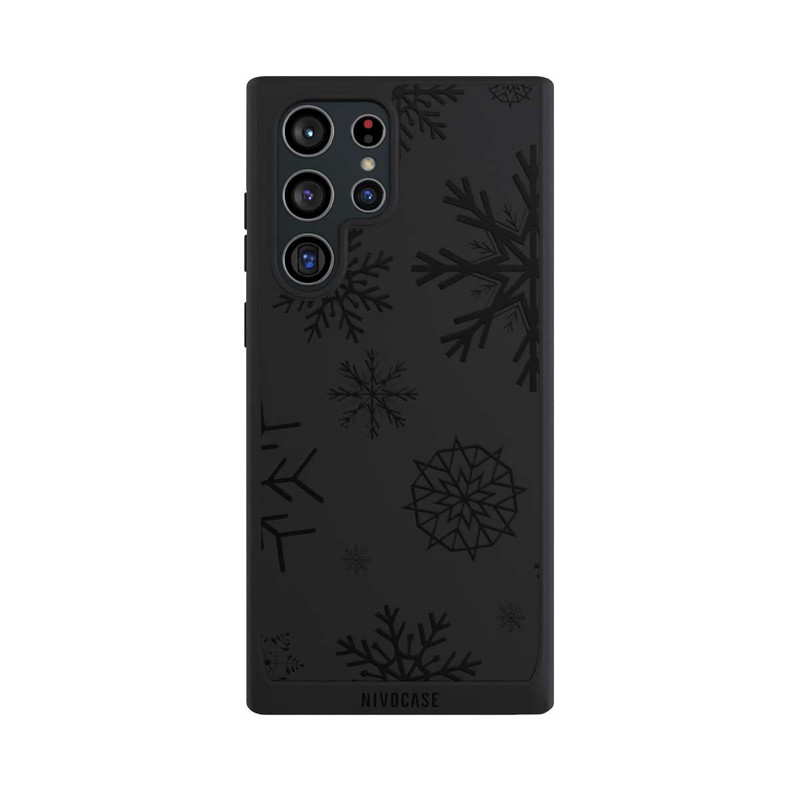 Galaxy S22 Ultra NIVOpure Flocons de Neige Bleus sans Fond