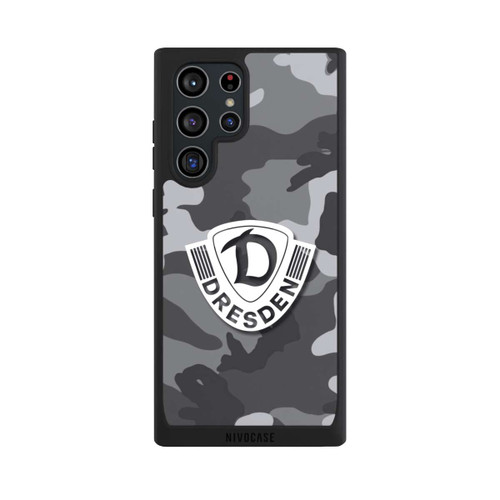Samsung Galaxy S22 Ultra NIVOpure Dresden Camouflage Grau - Dynamo Dresden