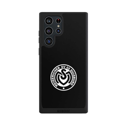 Samsung Galaxy S22 Ultra NIVOpure MSV Logo auf Schwarz