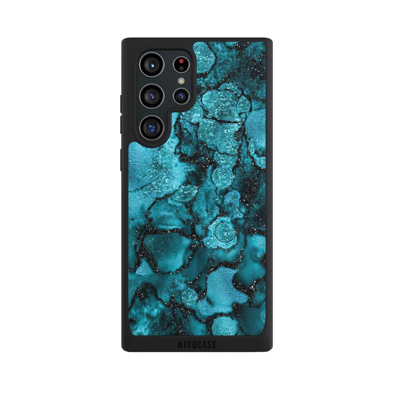 Galaxy S22 Ultra NIVOpure  Blauer Glitzerlook
