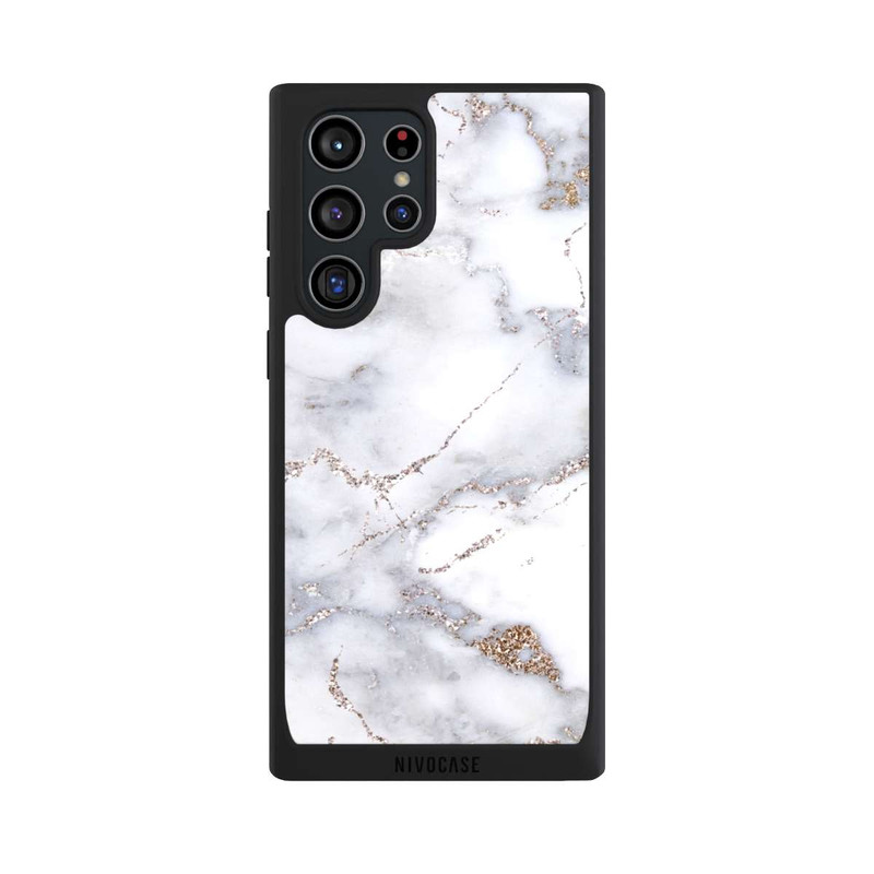 Galaxy S22 Ultra NIVOpure Silver Glitter Marble Look