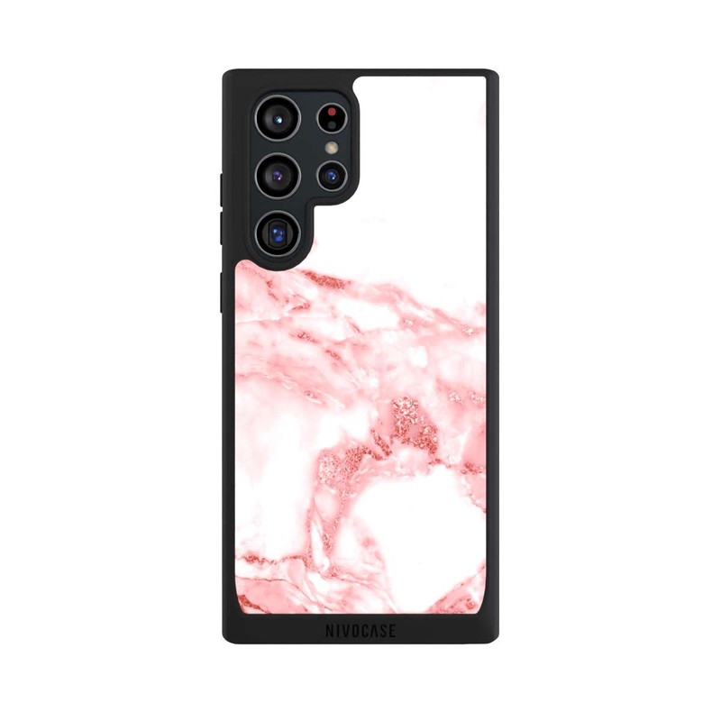Galaxy S22 Ultra NIVOpure Marmor rosa und weiß