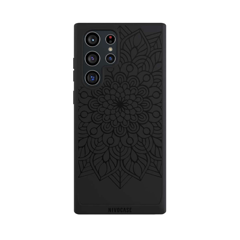 Galaxy S22 Ultra NIVOpure Mandala Indien Noir sans Fond