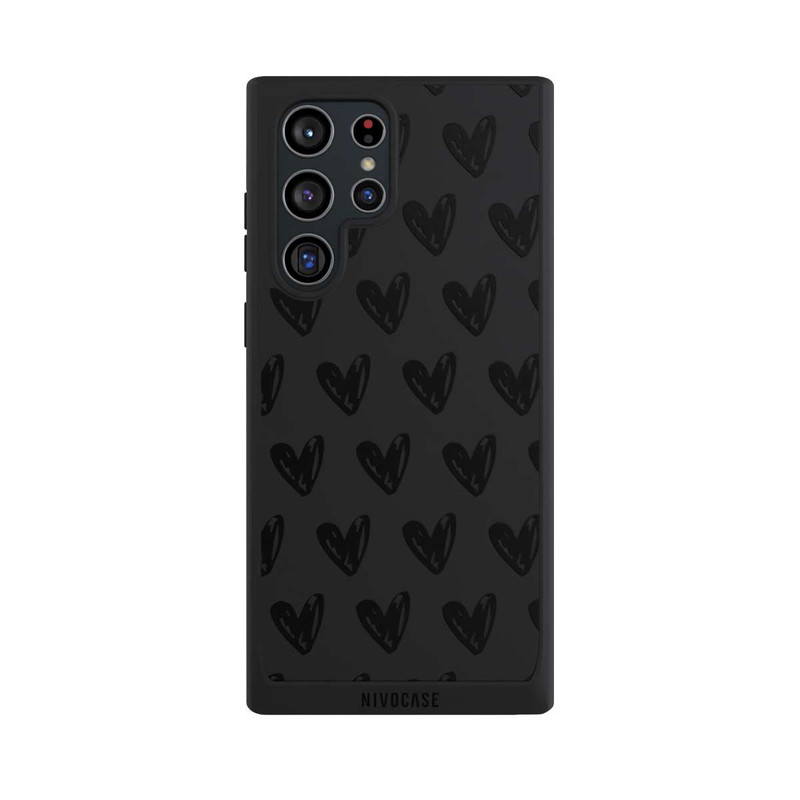 Galaxy S22 Ultra NIVOpure Herzen Schwarz ohne Hintergrund
