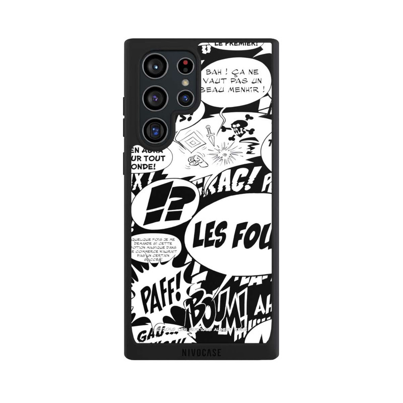 Galaxy S22 Ultra NIVOpure Sprechblasen Asterix Schwarz