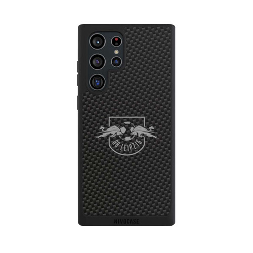 Samsung Galaxy S22 Ultra NIVOpure Graues RB Leipzig Logo auf Carbonoptik