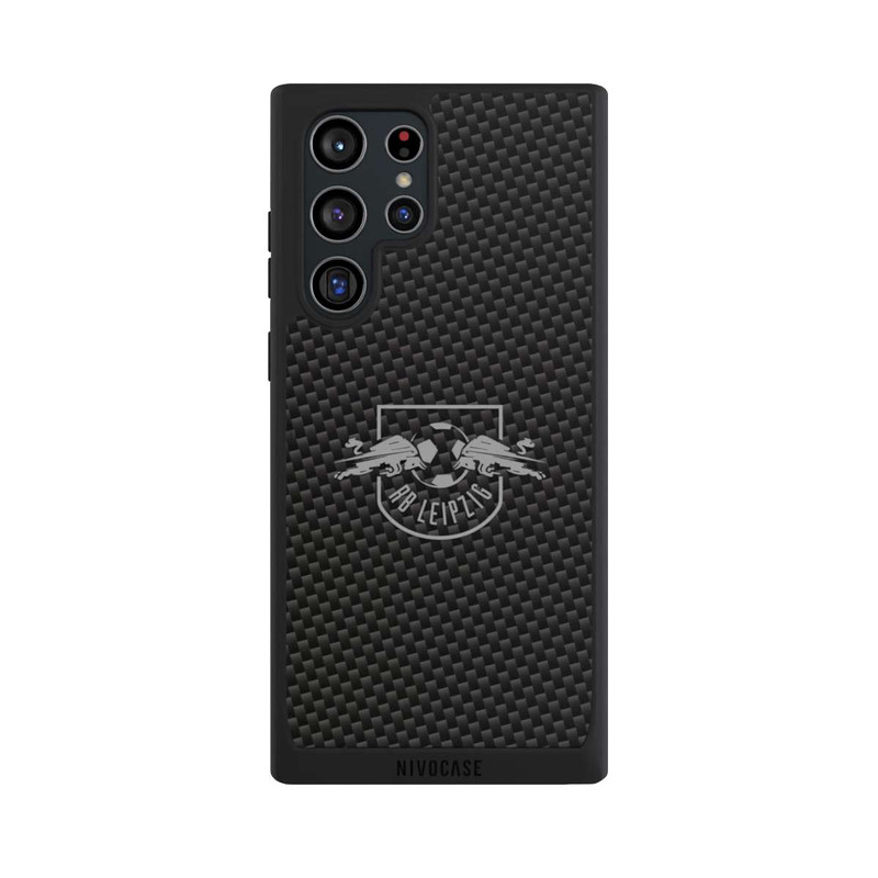 Galaxy S22 Ultra NIVOpure Graues RB Leipzig Logo auf Carbonoptik