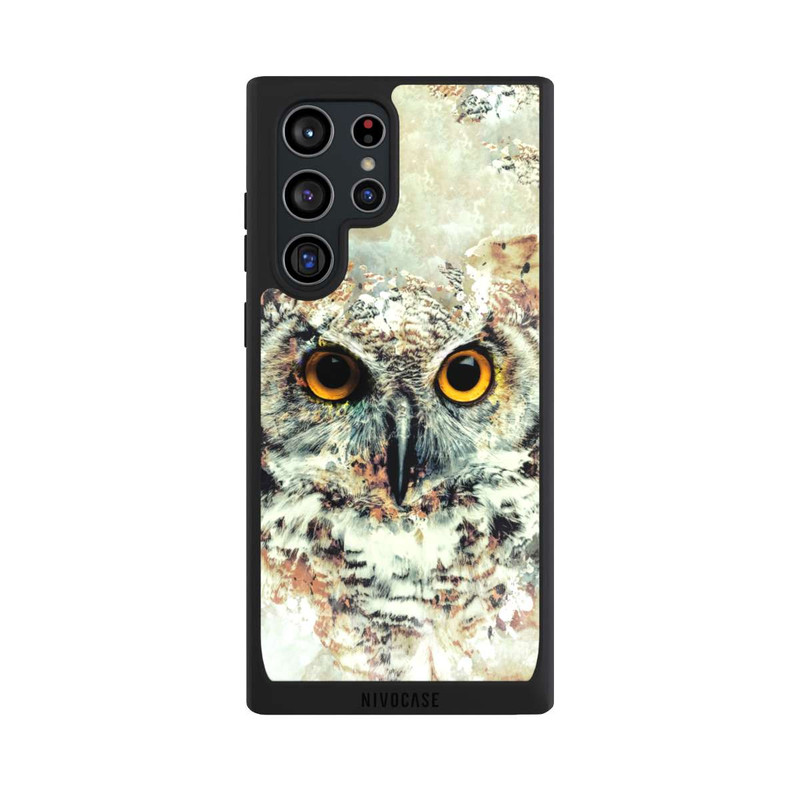 Galaxy S22 Ultra NIVOpure Hibou aquarelle