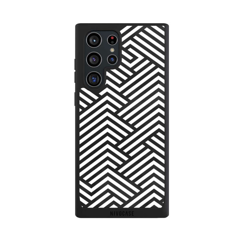 Galaxy S22 Ultra NIVOpure Schwarz und Weiß ZigZag