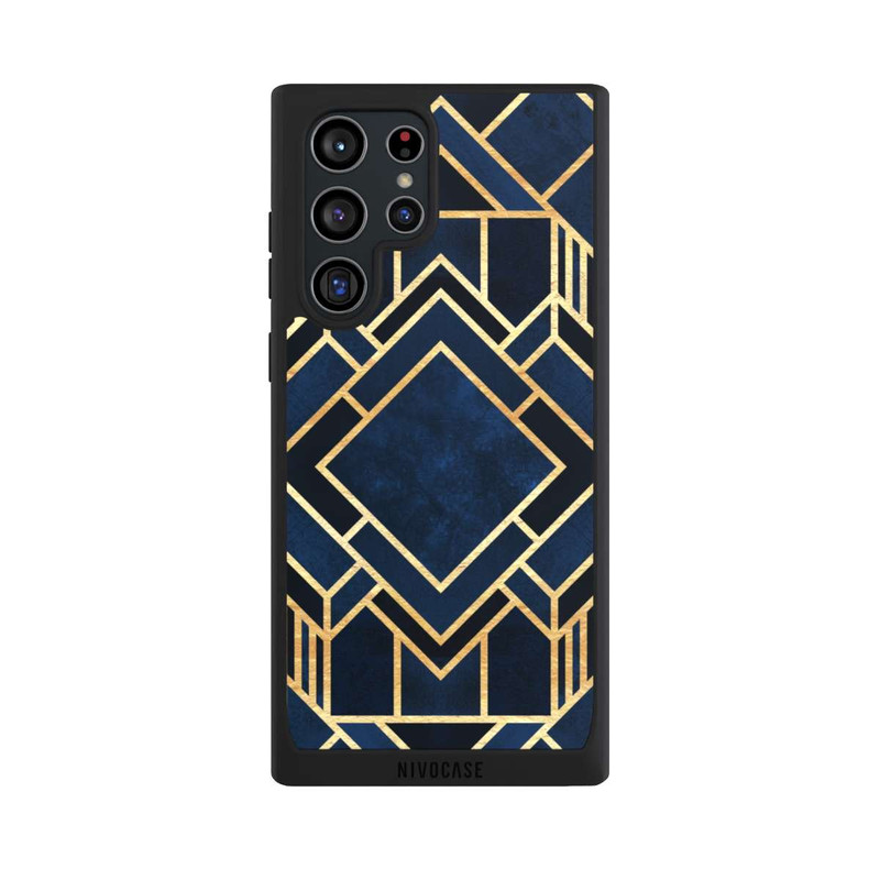 Galaxy S22 Ultra NIVOpure Art Deco Blue Gold Print