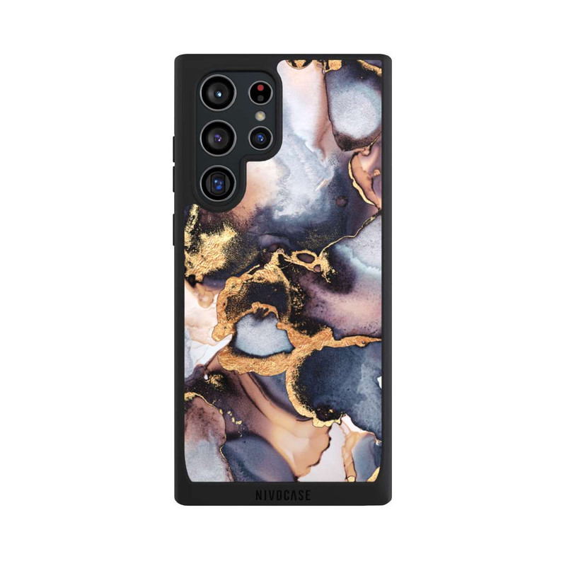 Galaxy S22 Ultra NIVOpure Dreamy Ink Grey Gold Print