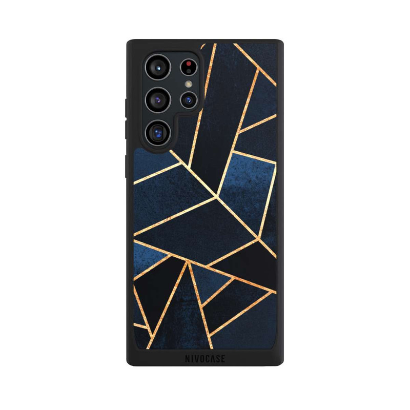 Galaxy S22 Ultra NIVOpure Navy Stein Golddruck
