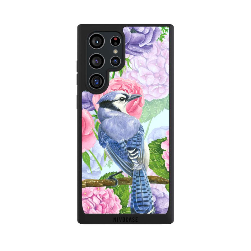 Galaxy S22 Ultra NIVOpure Geai bleu & fleurs