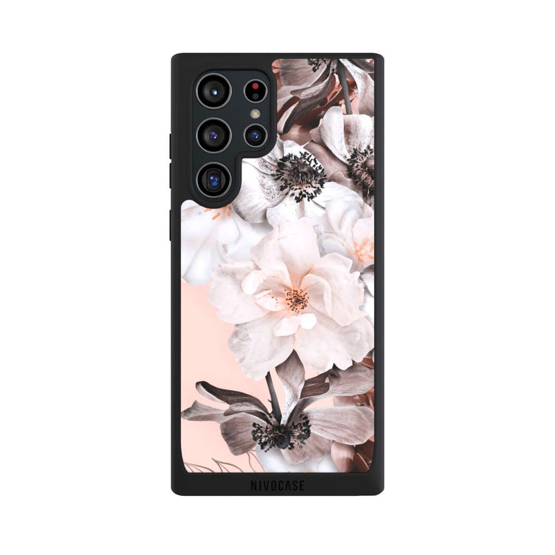 Galaxy S22 Ultra NIVOpure Mur de fleurs roses