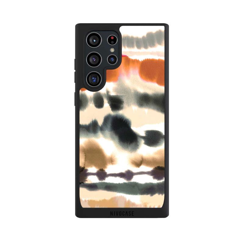 Galaxy S22 Ultra NIVOpure Lignes d'aquarelle nautique douces orange