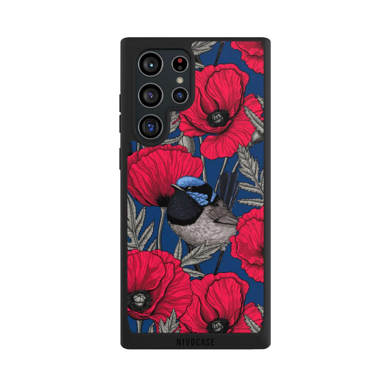 Galaxy S22 Ultra NIVOpure Fairy-wrens and poppies 2