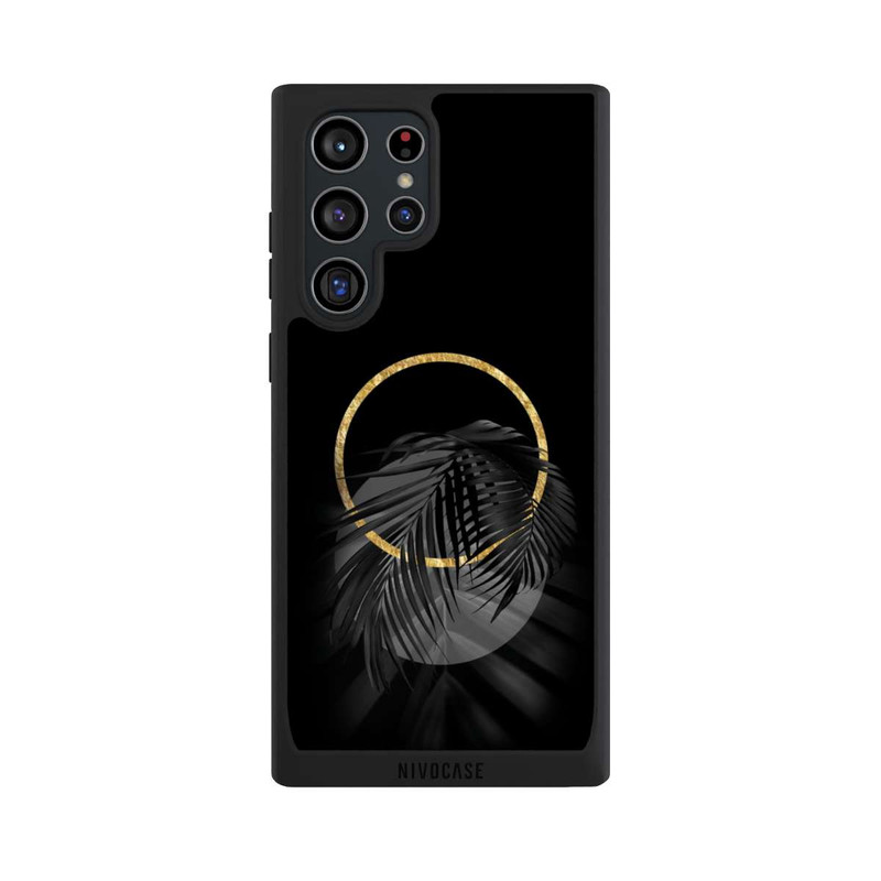 Galaxy S22 Ultra NIVOpure tropische Blätter schwarz