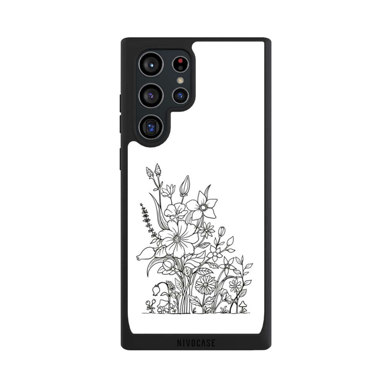 Galaxy S22 Ultra NIVOpure Fleurs Dessin au trait