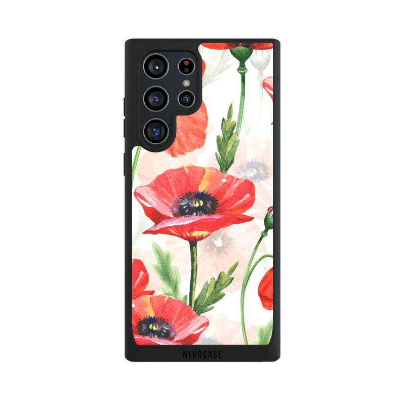 Galaxy S22 Ultra NIVOpure Wasserfarbe Mohnblumen