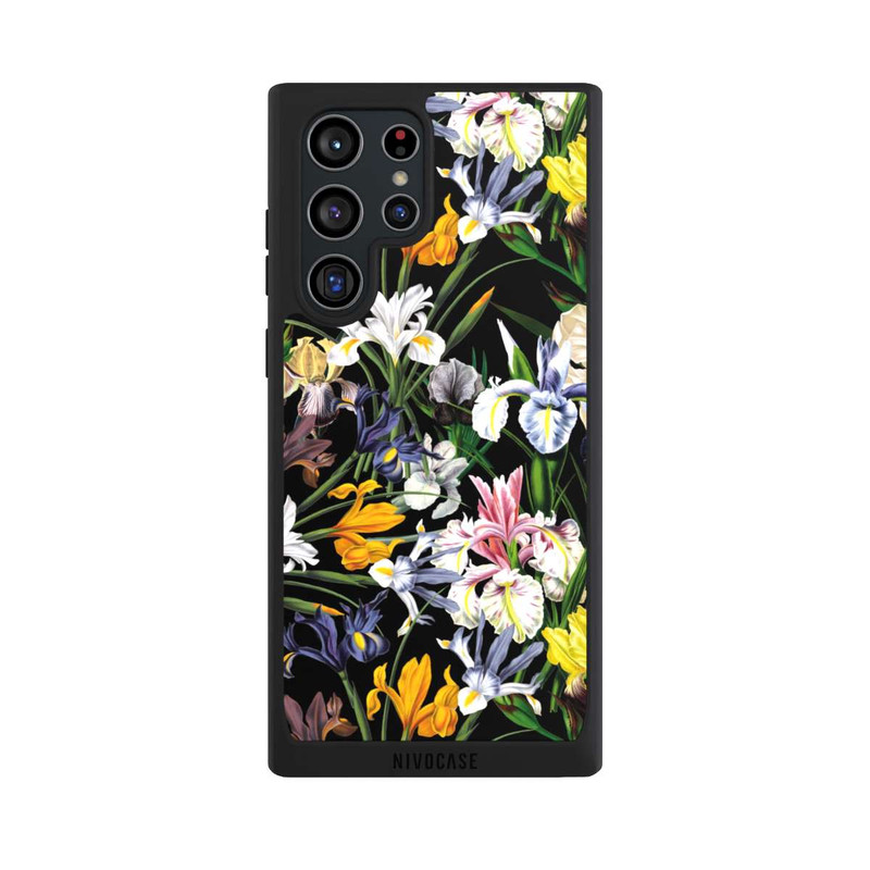 Galaxy S22 Ultra NIVOpure Fond d'écran de fleurs sauvages sombres