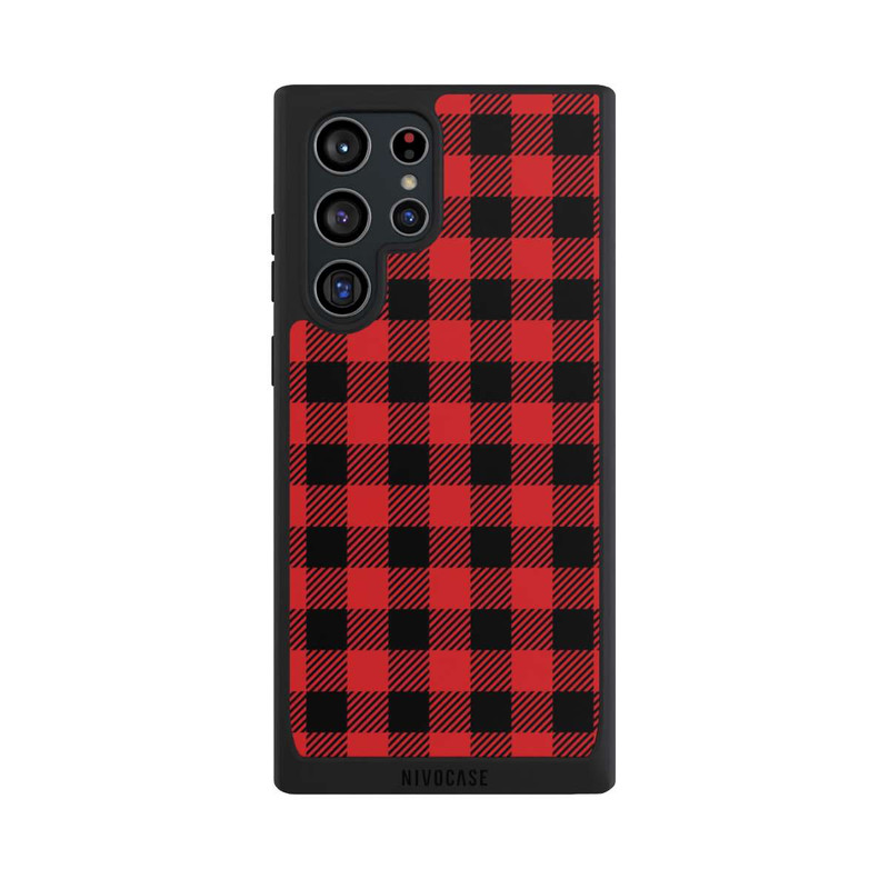 Galaxy S22 Ultra NIVOpure Red Lumberjack Pattern