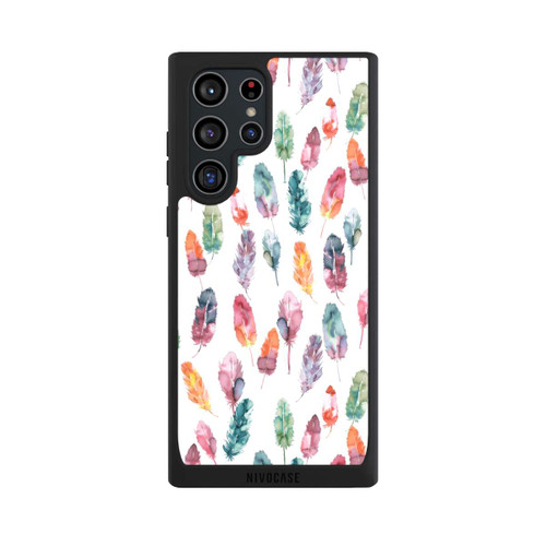 Samsung Galaxy S22 Ultra NIVOpure Aquarellfedern Boho