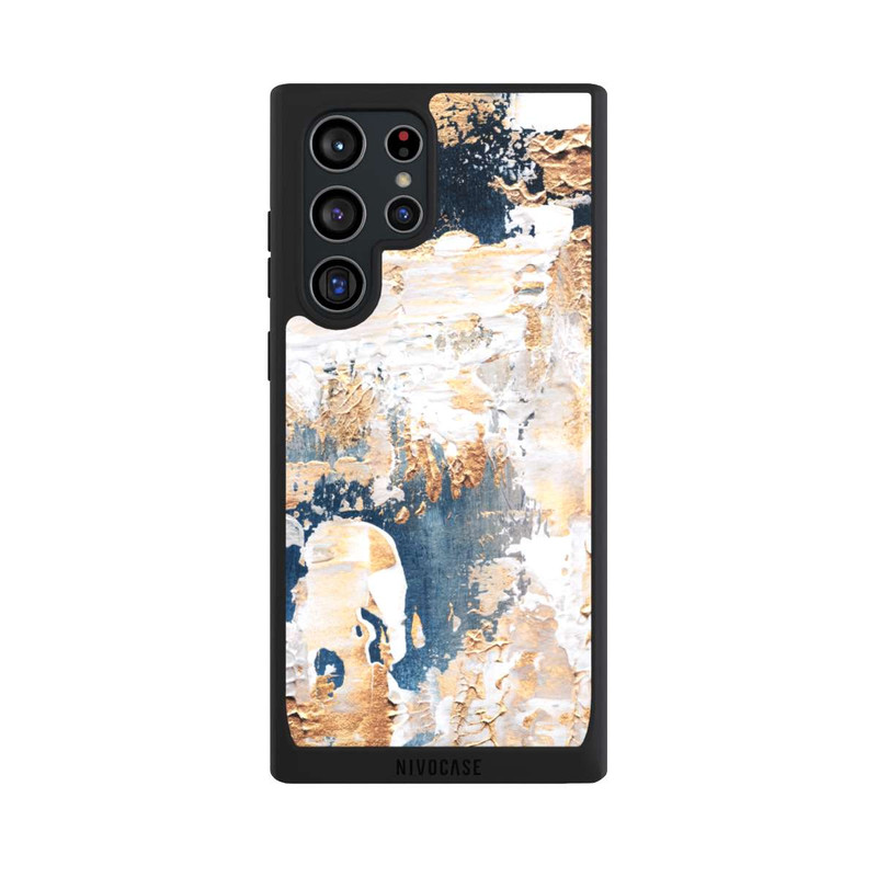Galaxy S22 Ultra NIVOpure Abstraktion Blau und Gold