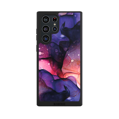 Samsung Galaxy S22 Ultra NIVOpure Flüssige Kunst Lila-Pink