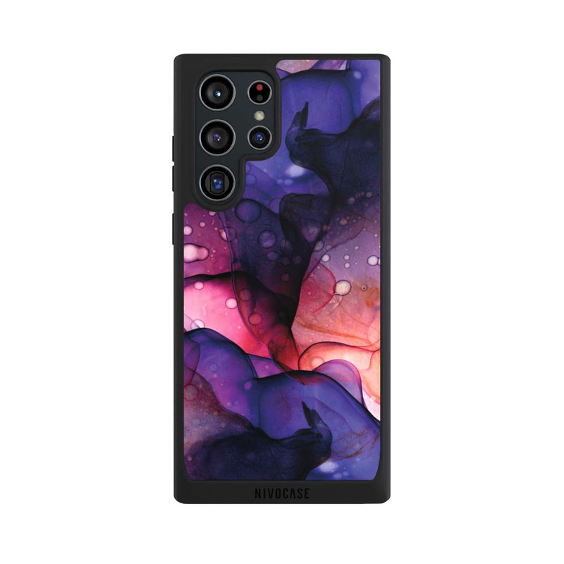 Galaxy S22 Ultra NIVOpure Flüssige Kunst Lila-Pink
