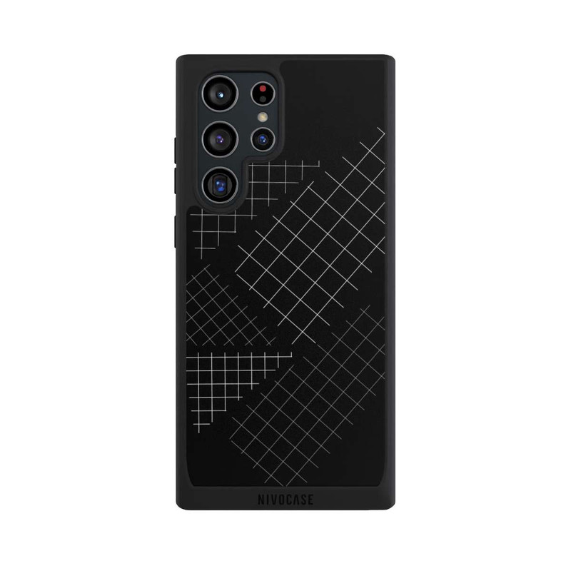 Galaxy S22 Ultra NIVOpure Black White Grid