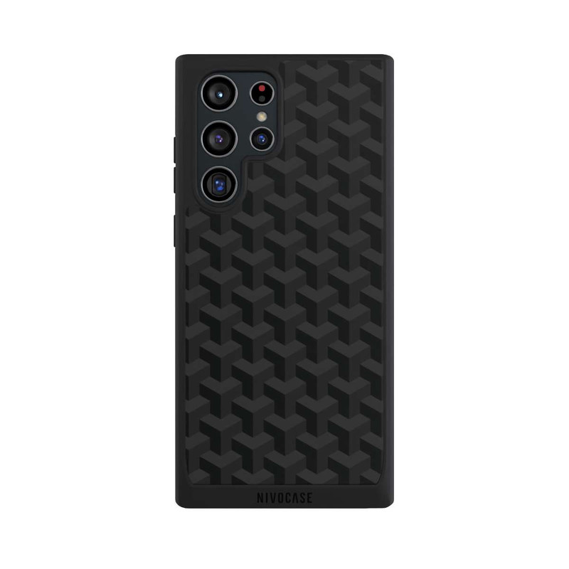 Galaxy S22 Ultra NIVOpure Black Isometric Pattern