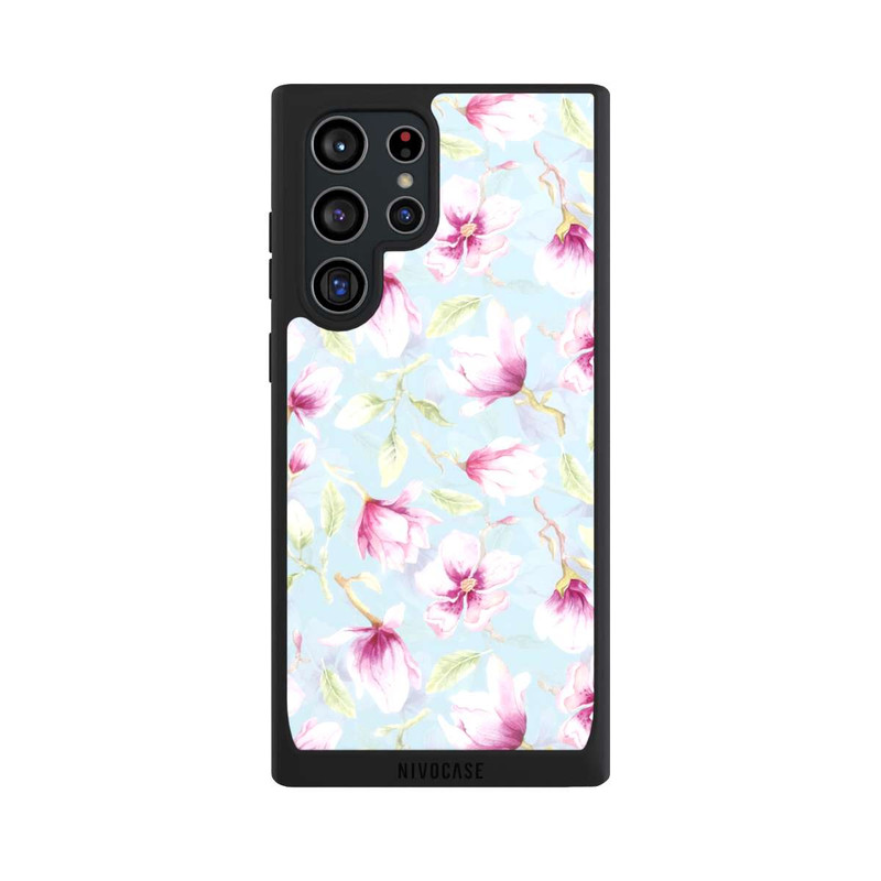 Galaxy S22 Ultra NIVOpure Magnolien auf Blau