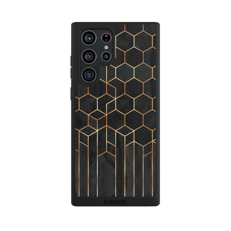 Galaxy S22 Ultra NIVOpure Schwarze Sechsecke