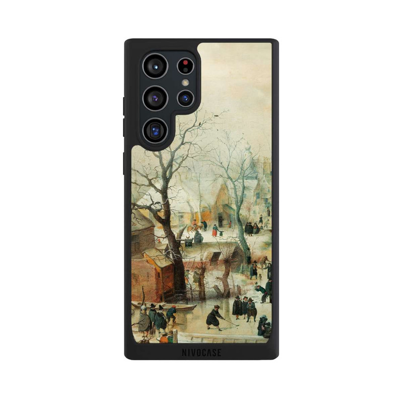 Galaxy S22 Ultra NIVOpure Winterlandschaft mit Schlittschuhläufern - Hendrick Avercamp