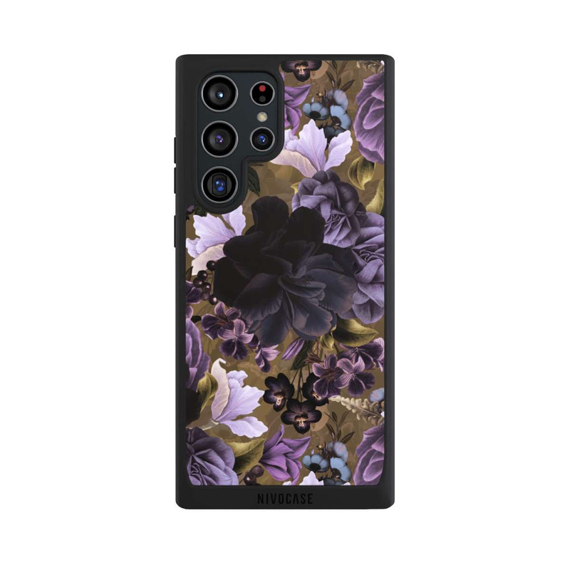 Galaxy S22 Ultra NIVOpure Purple and Gold Vintage Flowers