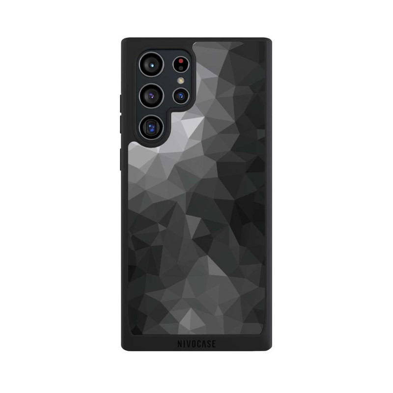 Galaxy S22 Ultra NIVOpure Polygonales Mosaik Schwarz/Weiß