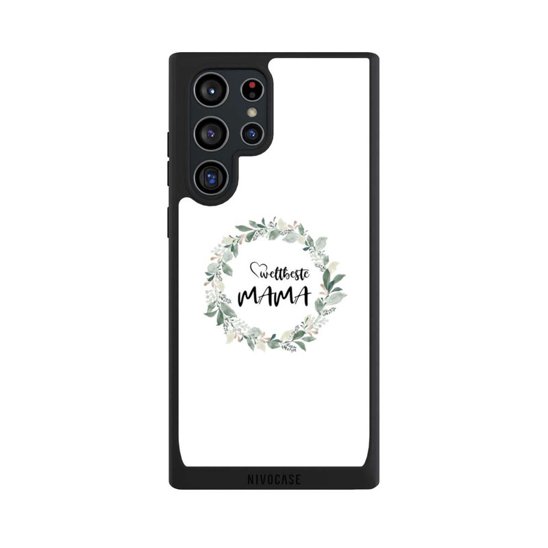 Galaxy S22 Ultra NIVOpure Weltbeste Mama Blumenkranz