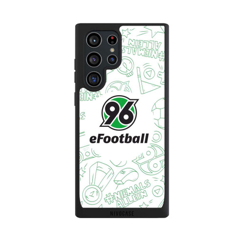 Samsung Galaxy S22 Ultra NIVOpure Hannover 96 Football Pattern Design White