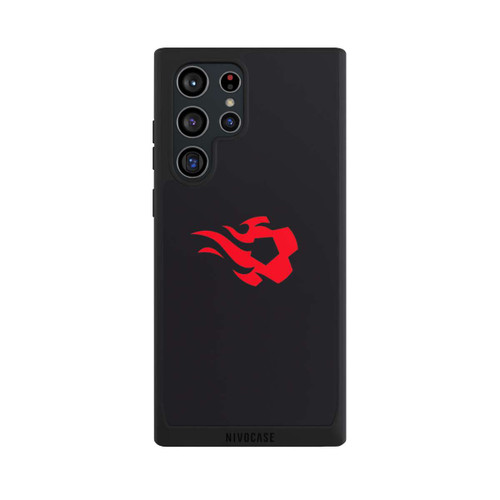 Samsung Galaxy S22 Ultra NIVOpure Belgian Red Flames Schwarz