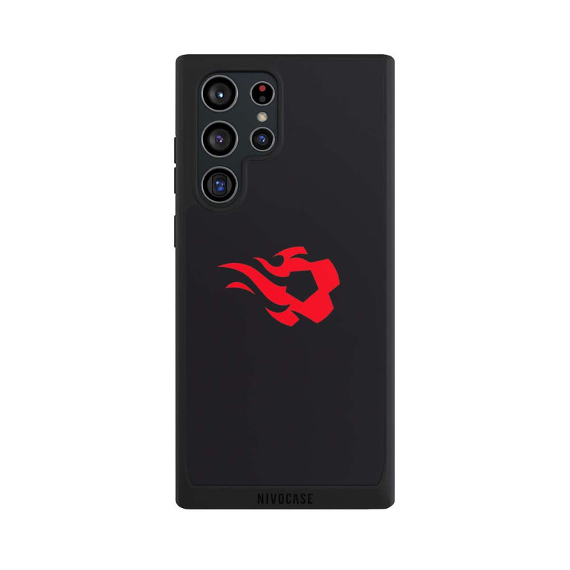 Galaxy S22 Ultra NIVOpure Belgian Red Flames Schwarz