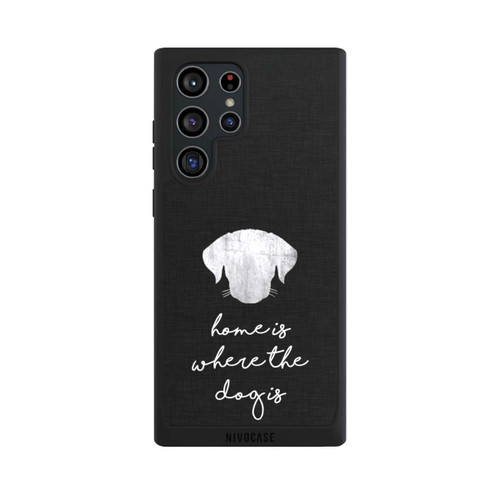 Samsung Galaxy S22 Ultra NIVOpure Home Is Where The Dog Is - White on Black