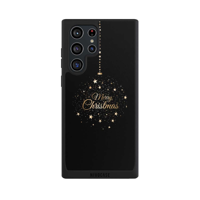 Galaxy S22 Ultra NIVOpure Merry Christmas Gold Stars