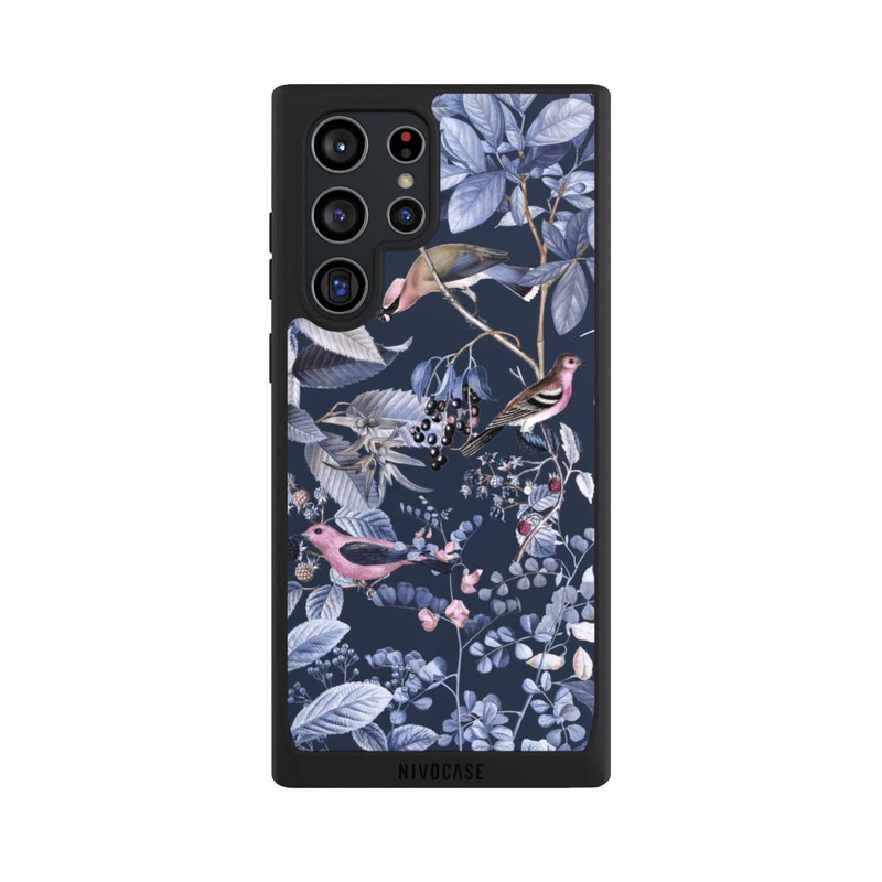 Galaxy S22 Ultra NIVOpure Birds And Berries Blue