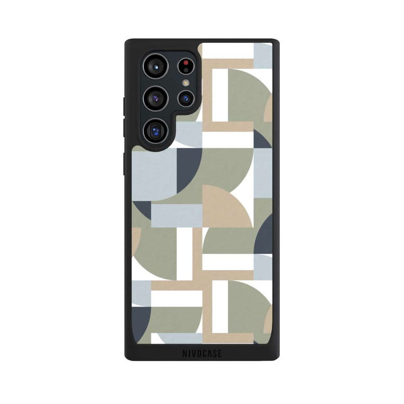 Galaxy S22 Ultra NIVOpure Polygones futuristes du Bauhaus Beige