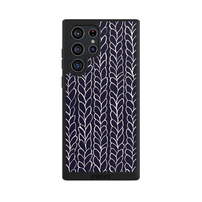 Galaxy S22 Ultra NIVOpure gezeichnete Wollzöpfe Marine