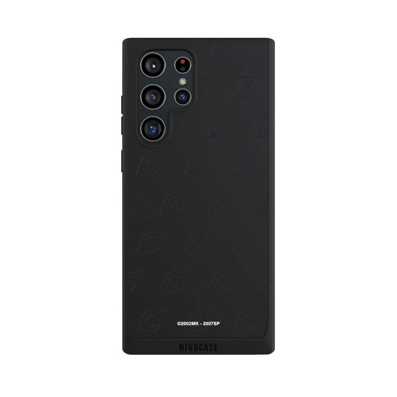 Galaxy S22 Ultra NIVOpure Black Konoha Pattern Transparant