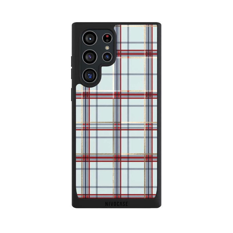 Galaxy S22 Ultra NIVOpure Tartan Bleu