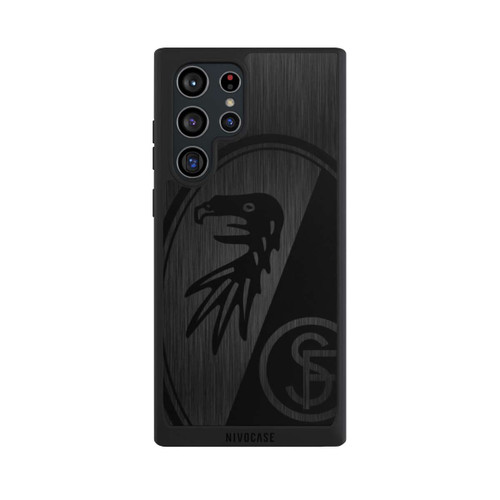 Samsung Galaxy S22 Ultra NIVOpure SC Freiburg Kratzen Horizontal Metall Hintergrund
