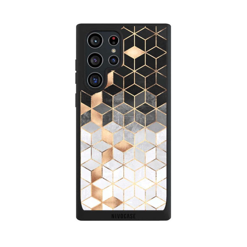 Galaxy S22 Ultra NIVOpure Würfel dunkel und gold